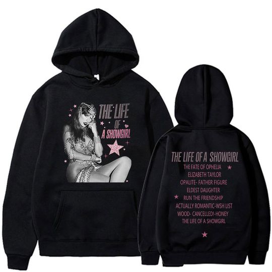 Discover The Life of A Showgirl 2025 Album Hoodies Men's Women Fashion Harajuku Hooded Sweatshirts Casual Long Sleeves Fleece Pullovers