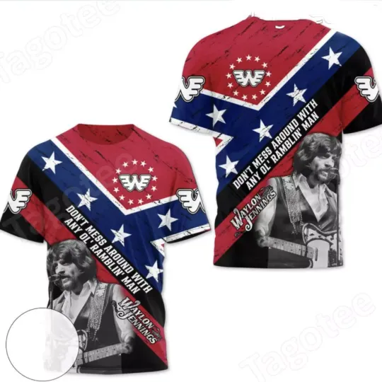 Discover Waylon Jennings Don't Mess Around With Any Ol’ Ramblin AOP 3D