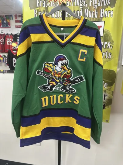 Discover D-5 Mighty Ducks #96 Charlie Conway Hockey Jersey Size Medium Movie