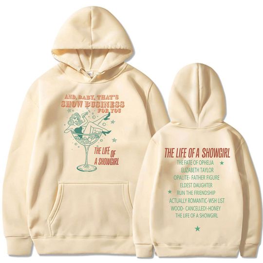 Discover The Life of A Showgirl 2025 Album Hoodies Men's Women Fashion Harajuku Hooded Sweatshirts Casual Comfort Long Sleeves Pullovers