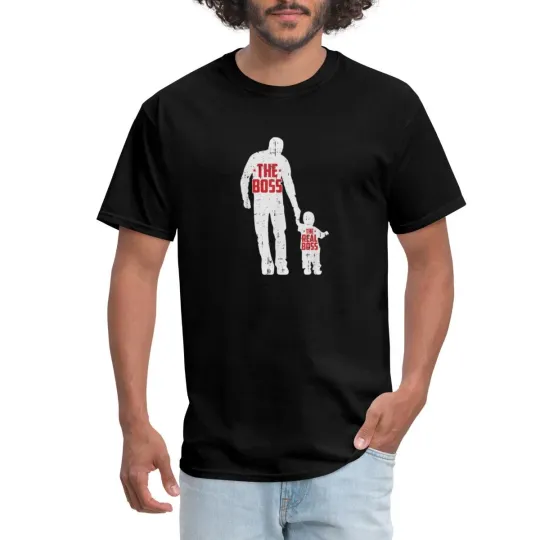 Discover The Boss And The Real Boss | Funny Father’s Day Daddy With Kid Men's T-Shirt