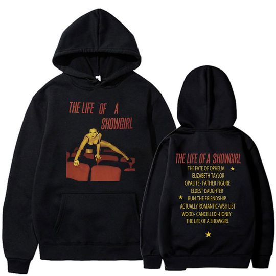 Discover The Life of A Showgirl 2025 Album Merch Hoodies Men Women Fashion Harajuku Hooded Sweatshirt Casual Fleece Pullovers Streetwear