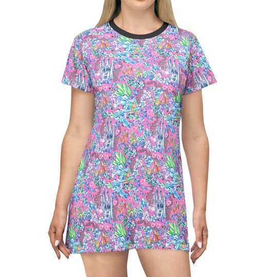 Discover Bright Tropical Dreams Women's T-Shirt Dress