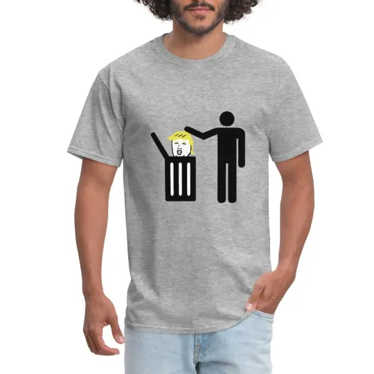 Discover Trump in the Trash Funny Anti-Trump Political T-Shirt for Men