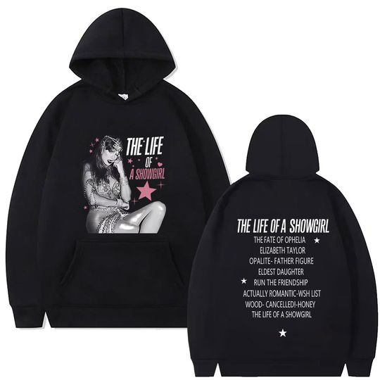 Discover The Life of A Showgirl Album 2025 Merch Hoodie Men Women Fashion Casual Oversized Hooded Tracksuit Male Vintage Pullover Hoodies