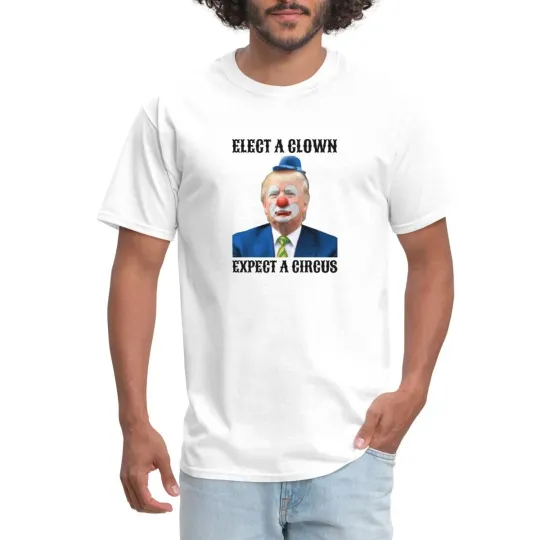 Discover Elect A Clown Expect A Circus Humor Anti-Trump Men's T-Shirt