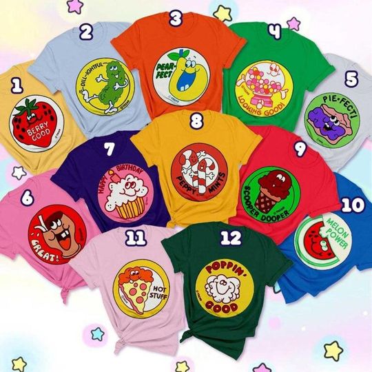 Discover Scratch N Sniff Stickers Matching Group Tee, Funny Halloween Costum Shirt For Kids, Family Halloween Uniform, Sticker Shirt 91025DN36