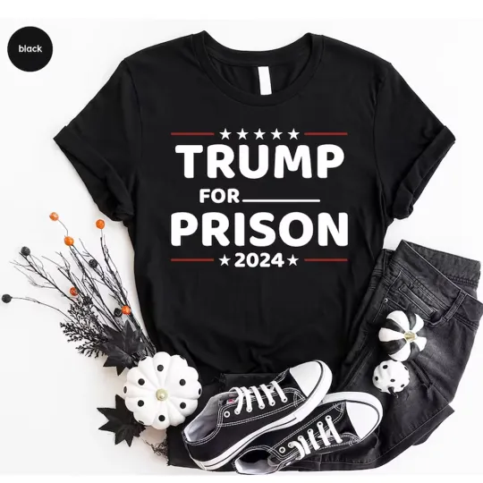 Discover Trump for Prison 2024 T-Shirt MAGA Mugshot Tee in Jail