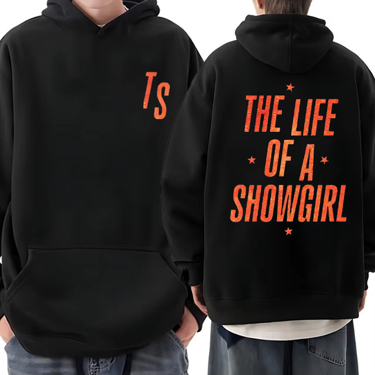Discover Comfort Vintage The Life of A Showgirl Hoodie Men Women's New Album 2025 Fashion Clothing TS Gift for Fan Long Sleeve pullovers