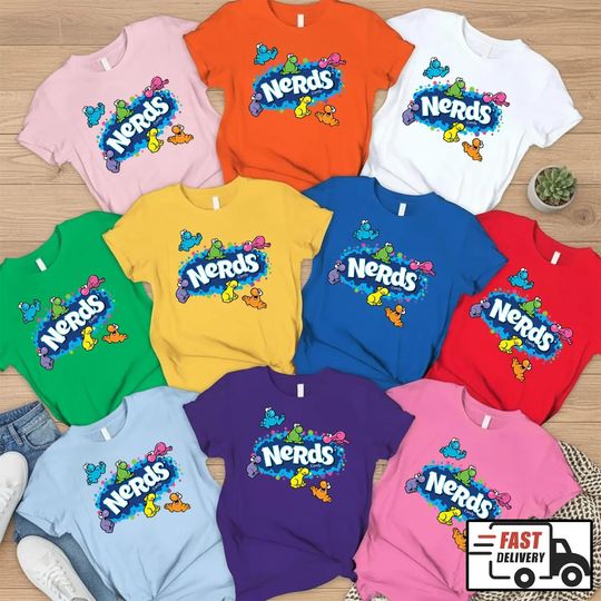 Discover Nerd Candy Halloween Costume Shirt, Halloween Costume for Family Group T Shirt Snack Bar Team Shirt, Halloween Chocolate Bar Group Costumes