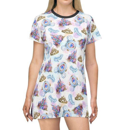 Discover Watercolor Cinde - Women's T-Shirt Dress (Made in USA)