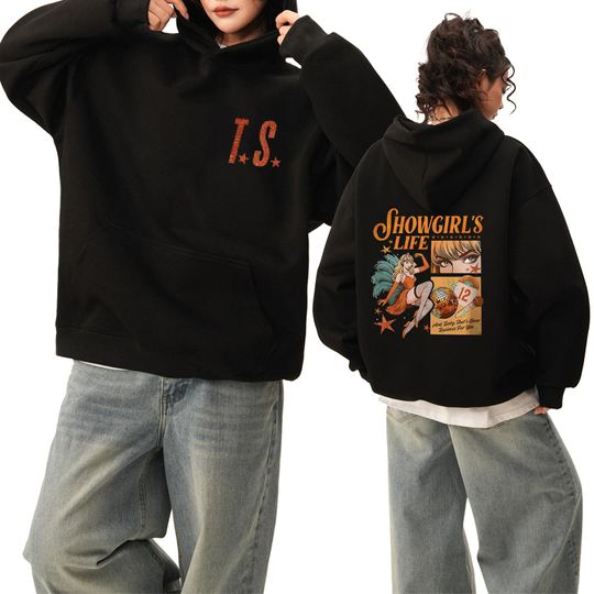 Discover Hot Sale The Life of A Showgirl 2025 New Album Double Sided print Hoodie Unisex fashion Y2k pullover Men women Fleece Sweatshirt