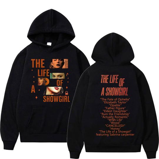 Discover The Life of A Showgirl Album 2025 Graphic Hoodie Men Women Hip Hop Fleece Pullover Sweatshirt Y2k Retro Fashion Clothing Hoodies