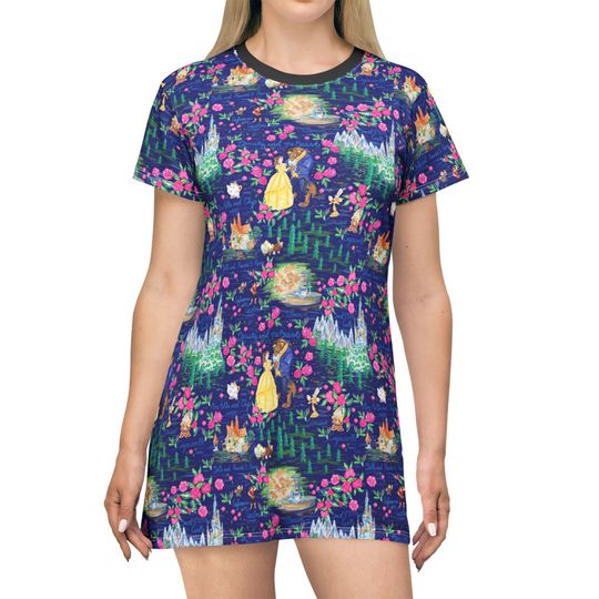 Discover Belle's Enchanted Forest - Women's T-Shirt Dress (Made in USA)