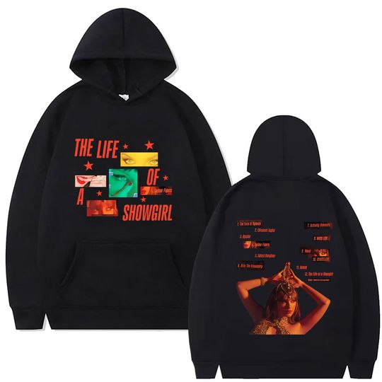 Discover The Life of A Showgirl Album 2025 Merch Hoodie Men Women Fashion Pop Music Streetwear Male Casual Fleece Cotton Pullover Hoodies