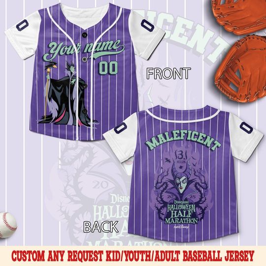 Discover RunDisney Half Marathon Weekend Baseball Jersey, Run Villains Ursula Cruella Maleficent