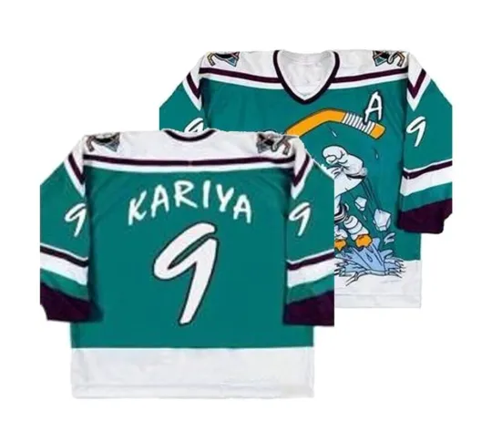 Discover Mighty Kariya 9 Hockey Jerseys Movie Sewn Custom Names Youth/Adult Size