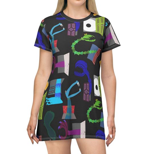 Discover Monsters in Closets - Women's T-Shirt Dress (Made in USA)