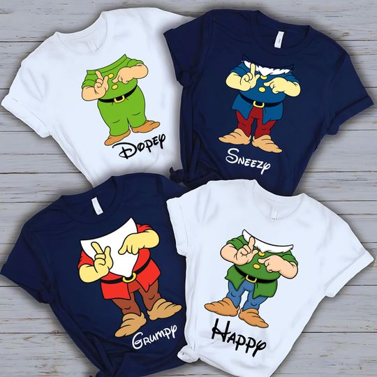 Discover Funny 7 Dwarfs Shirts: Matching  for Halloween Thanksgiving or Christmas, Group Family Vacation Disney Trip Outfits for Holidays