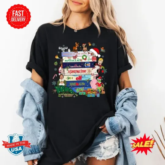 Discover 90s Style Christmas T-Shirt, Retro Holiday Movie Tee, Funny Christmas Shirt