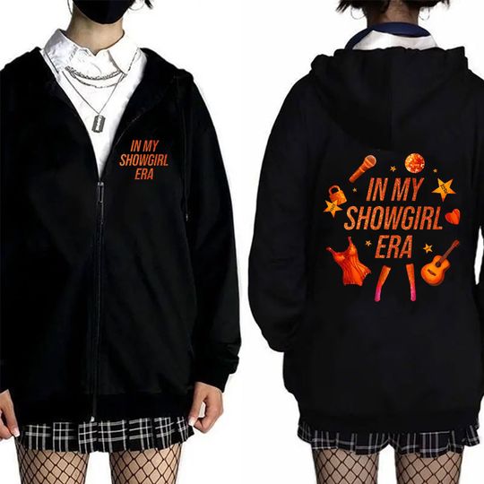 Discover The Life of A Showgirl Album 2025 Zipper Hoodie Men Women Fashion Pop Music Zip Up Jacket Coat Unisex Casual Oversized Hoodies