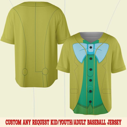 Mad Hatter Supervillain Costume 3D Baseball Jersey, Alice In Wonderland Suit Cosplay Shirt