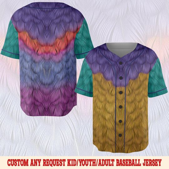 Discover Disney Kevin From Up Costume Baseball Jersey/Pixar Up Halloween Costume/Up Cosplay Shirt/Halloween Cosplay Kevin Costume Jersey OHV205