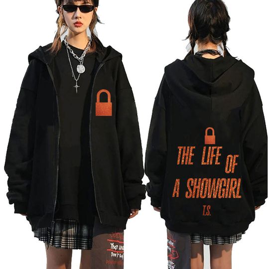 Discover The Life of A Showgirl Album Zipper Hoodies Men Women Clothing Harajuku Zip Up Sweatshirts Long Sleeve Fleece Hoodie Coat Jacket
