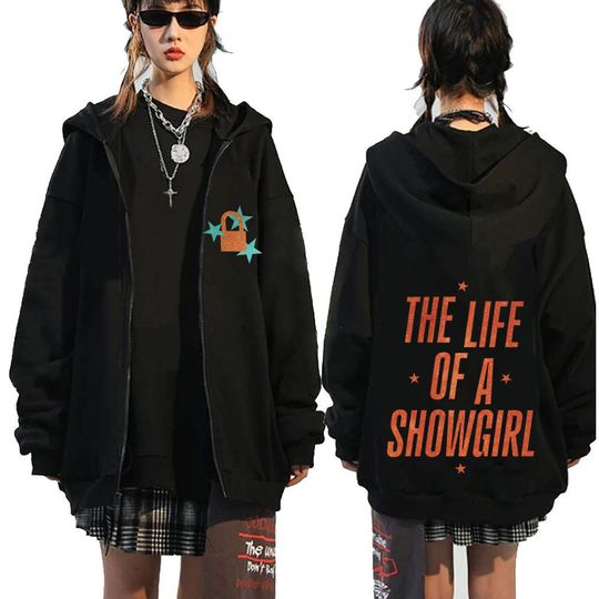 Discover The Life of A Showgirl Album 2025 Zipper Hoodies Men Women Clothing Harajuku Zip Up Sweatshirts Long Sleeve Fleece Hoodie Jacket