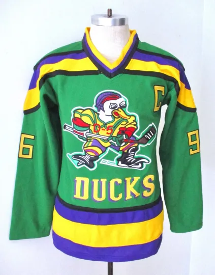 Mighty Ducks movie No. 96 ice hockey jersey shirt Charlie Conway