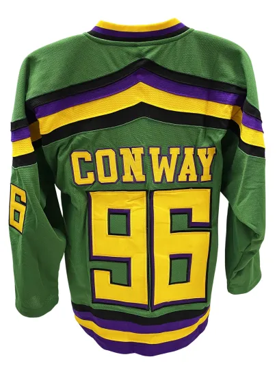 Discover Charlie Conway 96 Ducks Hockey Jersey Embroidered Costume Mighty Movie Uniform
