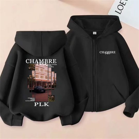 Discover Rapper PLK Chambre 140 Album Graphic Zipper Hoodie