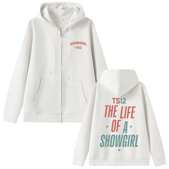 Discover The Life of A Showgirl Album 2025 Merch Zipper Hoodie