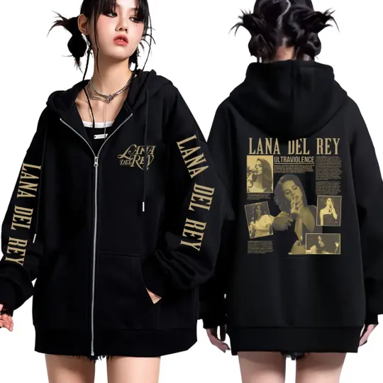 Discover Retro Lana Del Rey Zip Up Hoodie