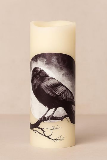 Discover Raven LED Candle: Gothic Halloween Flameless Decor
