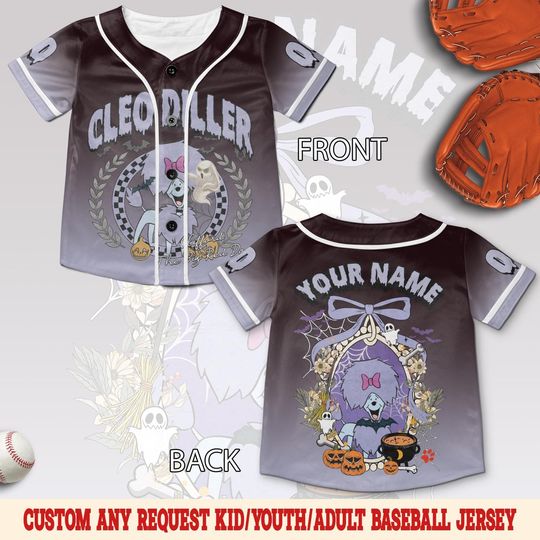 Discover Clifford The Big Red Dog Checkered Halloween Baseball Jersey