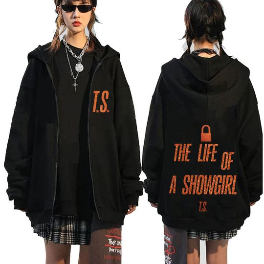 Discover The Life of A Showgirl Album Zipper Hoodies Men Women Hip Hop Zip Up Sweatshirts Long Sleeve Casual Fleece Pullover Jackets Coat