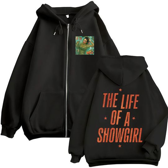 Discover The Life of A Showgirl Album Cover Zipper Hoodies Men Women Fashion Hip Hop Zip Up Sweatshirts Long Sleeve Casual Fleece Jackets