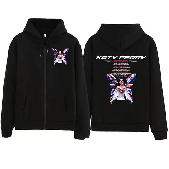 Discover Singer Katy Perry The Lifetimes Tour 2025 Album Zipper Hoody