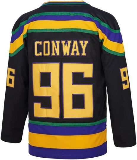 Discover Retro Movie Conway #96 Mighty Ducks hockey Jersey Stitched Custom