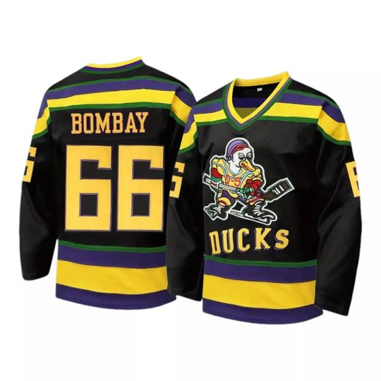 Mighty Ducks Movie Gordon Bombay #66 Hockey Jersey