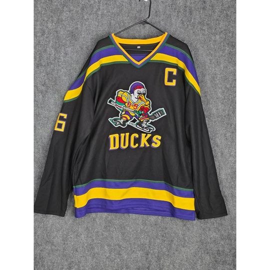 Discover Vintage Mighty Ducks Paul Kariya Conway 96 Hockey Jersey Black Sportswear
