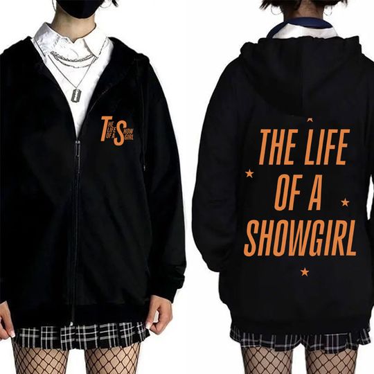 Discover The Life of A Showgirl Album Merch Zipper Hoodie