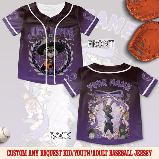 Discover Custom Disney Zootopia Character Baseball Jersey, Halloween Party 2025