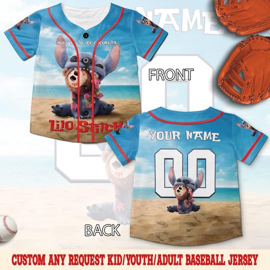 Discover Personalize Disney Stitch Halloween Baseball Jersey, CustomDisney Jersey, Disney Baseball Jersey, Stitch Birthday Gift Stitch SLYB06