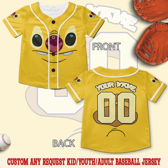 Discover Personalize Disney Stitch Halloween Baseball Jersey, CustomDisney Jersey, Disney Baseball Jersey, Stitch Birthday Gift Stitch SLYB04