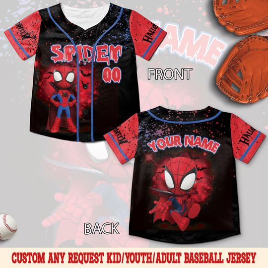 Discover Spidey And His Amazing friends Halloween Baseball Jersey  Spidey and His Amazing Friends Fall Costume Shirt Jersey UN2B05