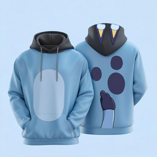 Discover Blue Cosplay Kid Hoodie, Blue Family Costume Hoodie, Blue Dog Cosplay Hoodie, Bandit Dog Hoodie, Halloween Costume Dog Hoodie