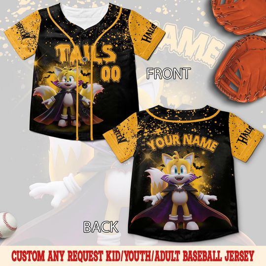 Discover Personalized Sonic Halloween Baseball Jersey, Sonic Hedgehog Trick or Treat Pumpkin Family Halloween Party 2025 Baseball UN2B03