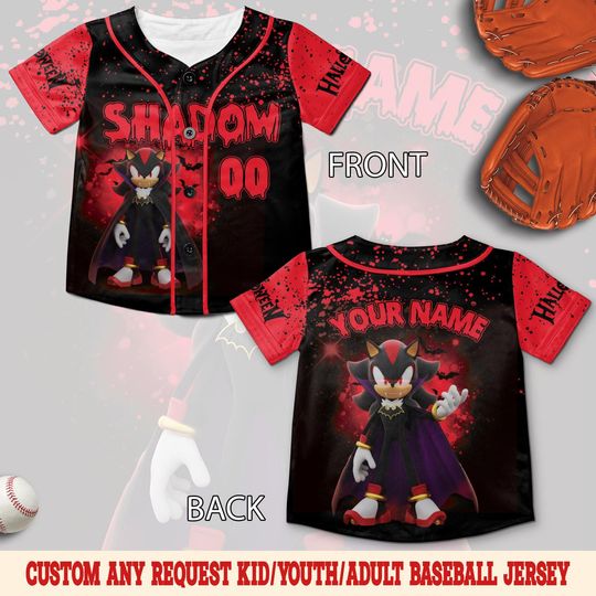 Discover Personalized Sonic Halloween Baseball Jersey, Sonic Hedgehog Trick or Treat Pumpkin Family Halloween Party 2025 Baseball UN2B03